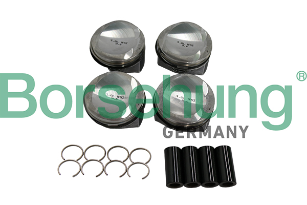Dugattyú, 4db komplett+(csapszeg 23mm) / 1.8/118kW TSI,  82,51mm, Borsehung