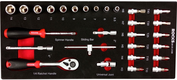 Szerszám készlet 1/4", 28 db