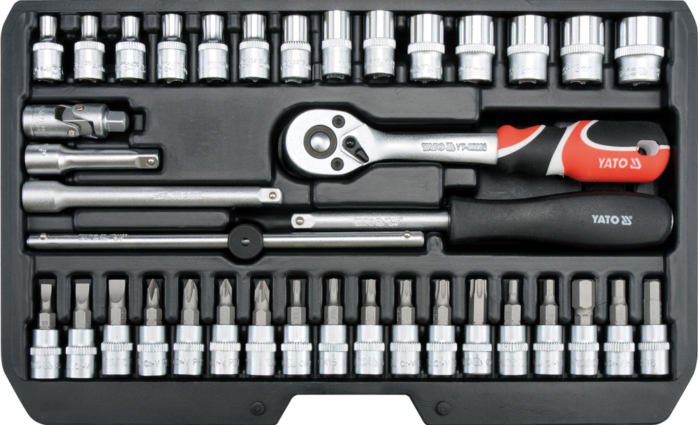 YATO 38db-os dugókulcs készlet 1/4"